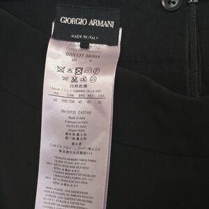 Giorgio Armani Black 100% Silk Pencil Skirt